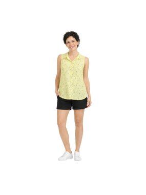 2/$30 Banana Republic M Yellow Blouse Classic Fit M Floral Print Button Front